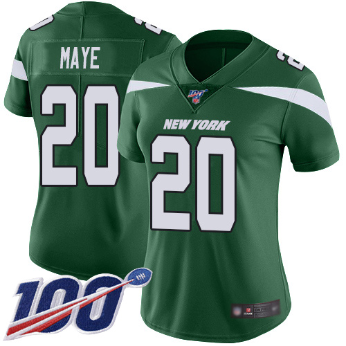 New York Jets Limited Green Women Marcus Maye Home Jersey NFL Football #20 100th Season Vapor Untouchable